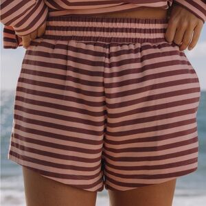 Daily Drills Striped Cotton Shorts